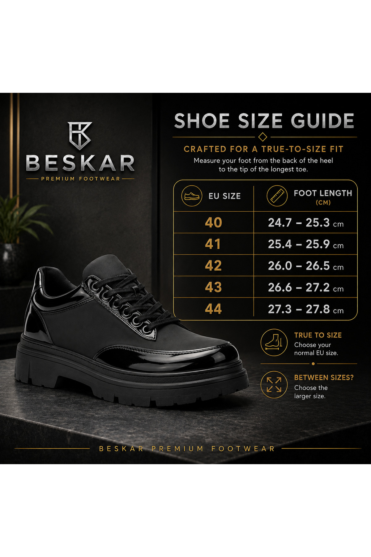 BESKAR Siyah Rugan Paraşüt Detaylı Erkek Ayakkabı - Boy Uzatan Yüksek Taban Bağcıklı Sportif Lüks Sneaker BA0243 görsel 8