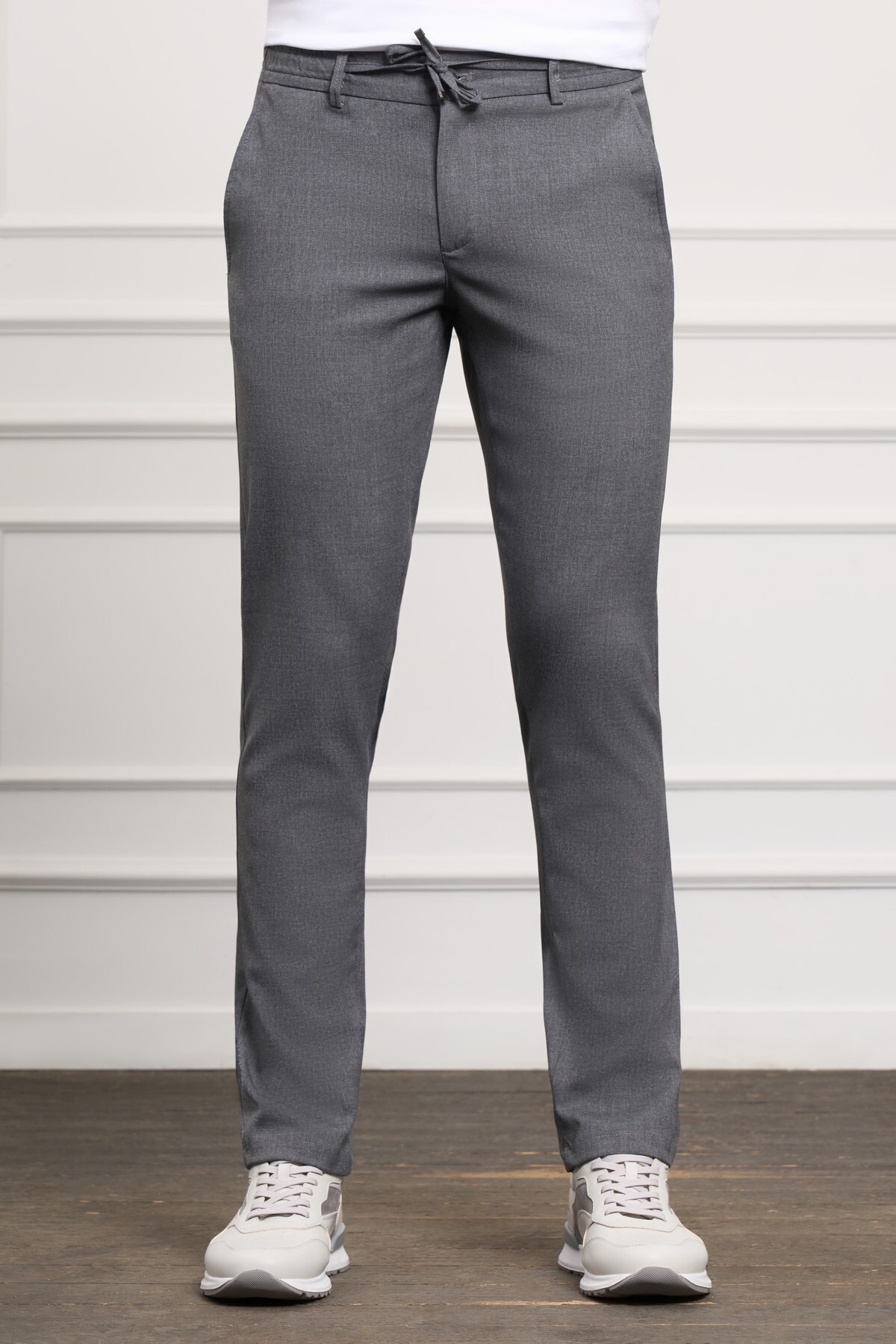 Men's Grey Slim Fit Jogger Pants