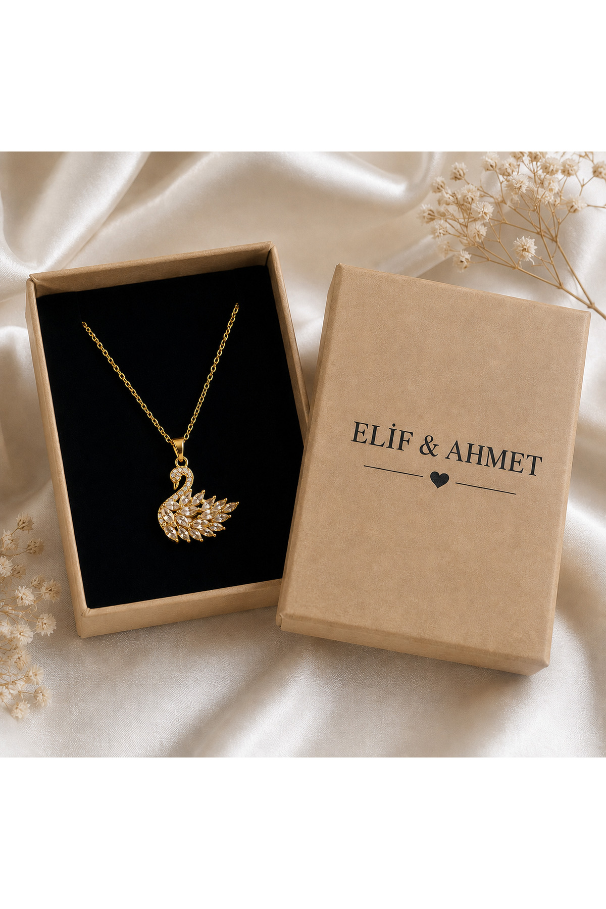 Unblackable Steel Necklace Stainless Swan Model Women's Necklace
