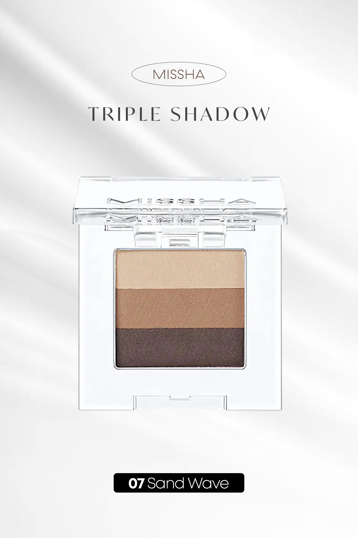 Missha Yumuşak Dokulu, Dökülme Yapmayan 3 Renkli Göz Farı Triple Shadow (07 Sand Wave) — قهوهای 111597