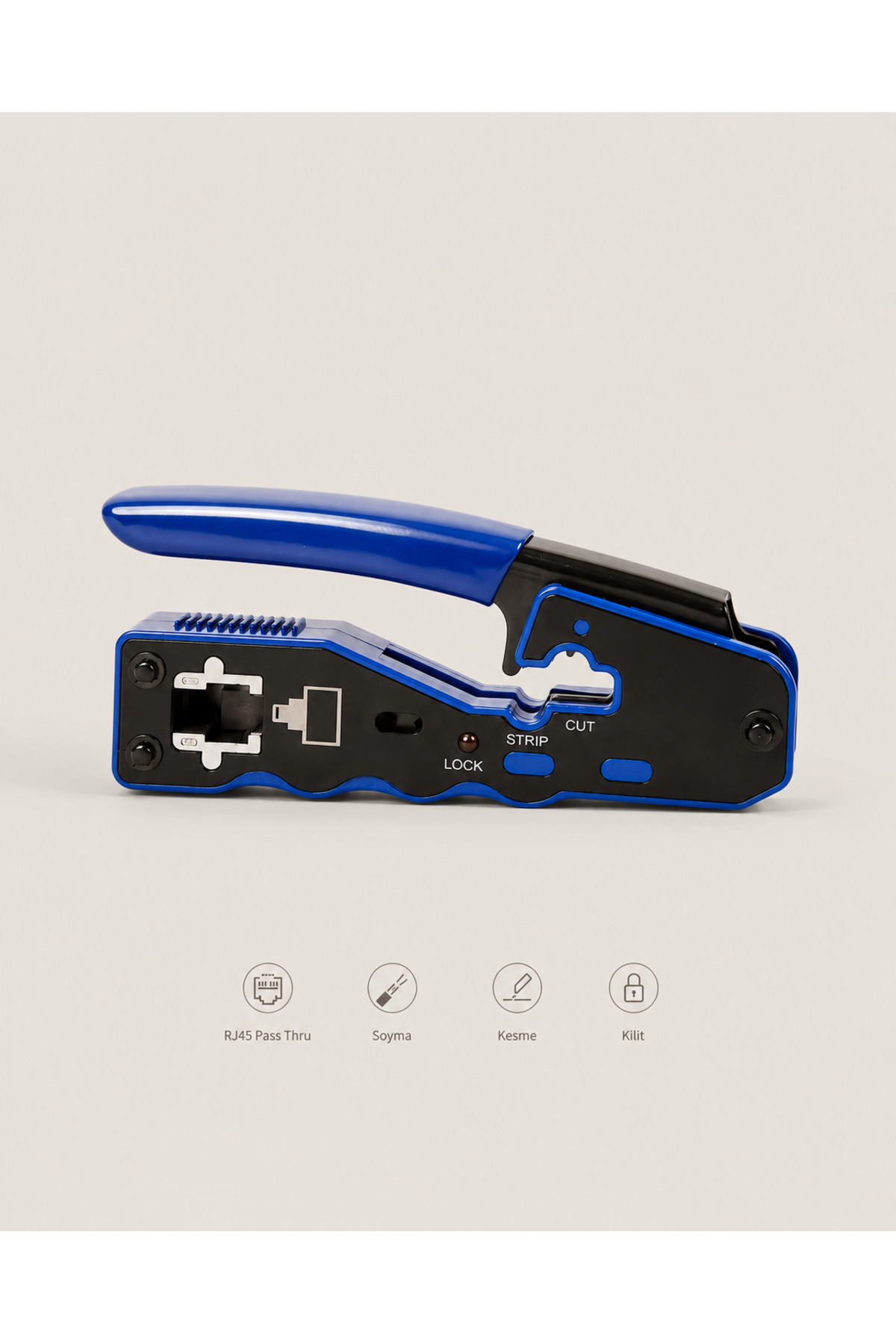 Yeni Nesil Ez RJ45 Crimper Geçişli Çok Işlevli Ethernet Sıkma Pensesi Sıkma/Kesme RJ11/CAT7/6/5 Stp
