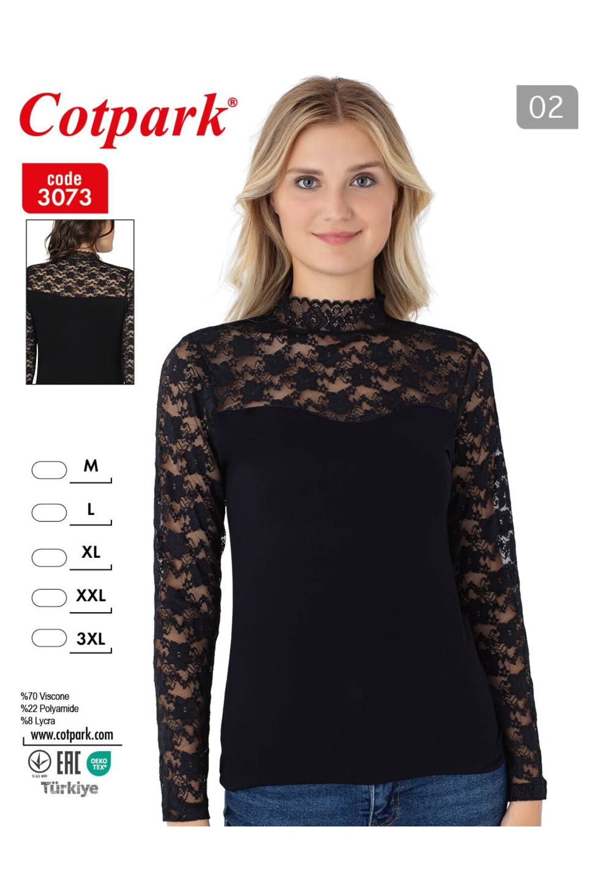 Women's Black Viscose Lycra Stylish Basic Black Blouse 3073