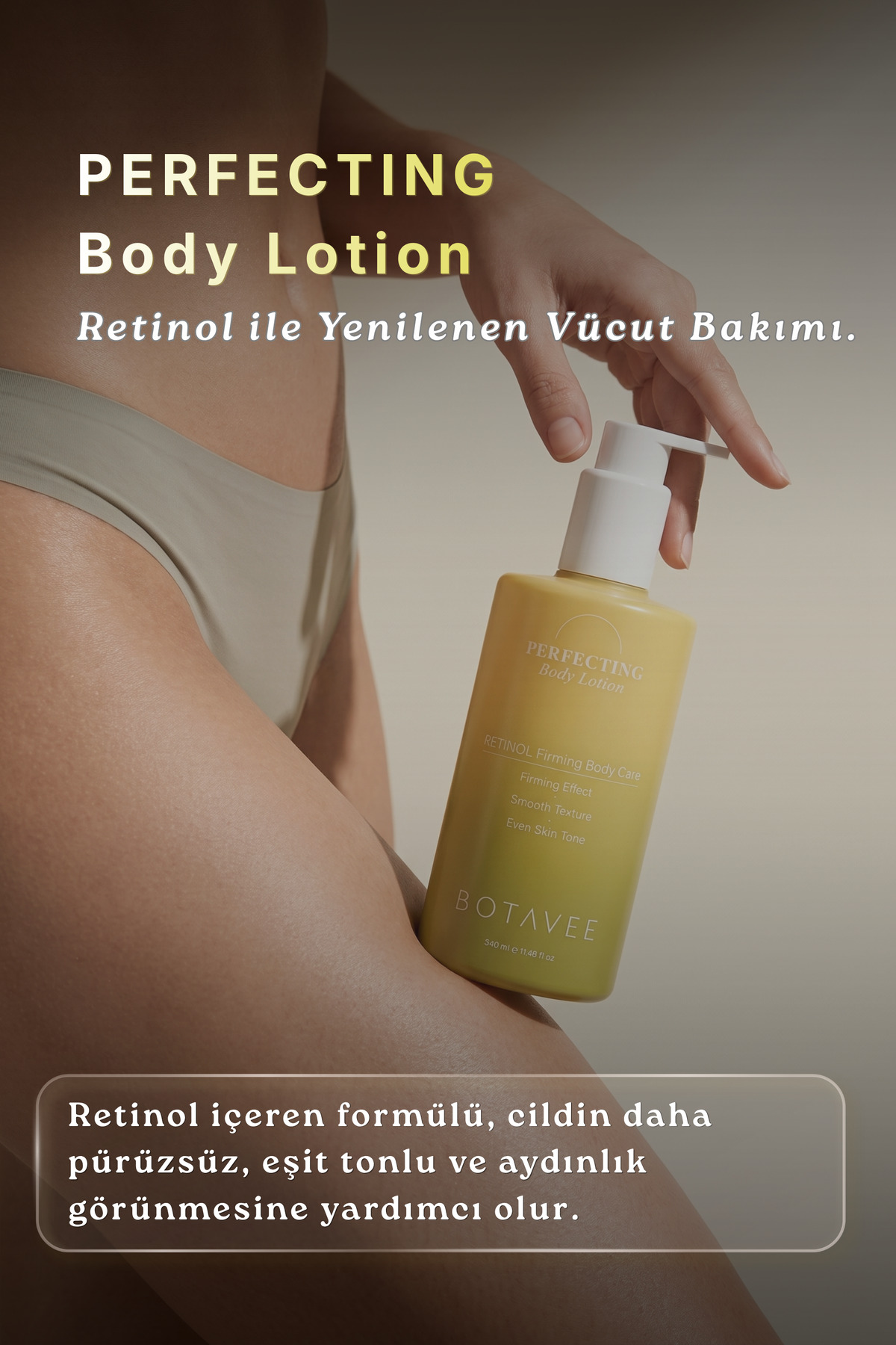 Retinol İçeren Sıkılaştırıcı, Pürüzsüzleştirici ve Yoğun Nemlendirici Vücut Bakım Kremi - 340 ml — BOT-FBL-340 — تصویر 2 از 7