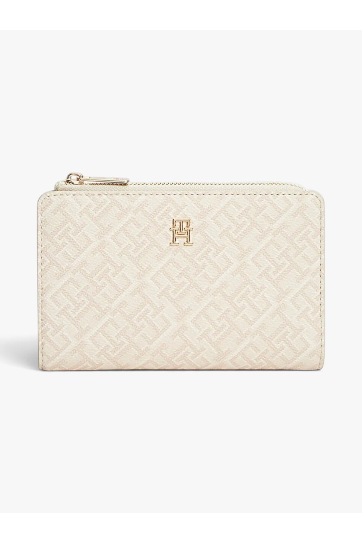1_org_zoom TH ICON BIFOLD WALLET MONOPLAY Kadın Bej Cüzdan - AW0AW18594 Tommy Hilfiger تامی هیلفیگر اورجینال - تصویر 1