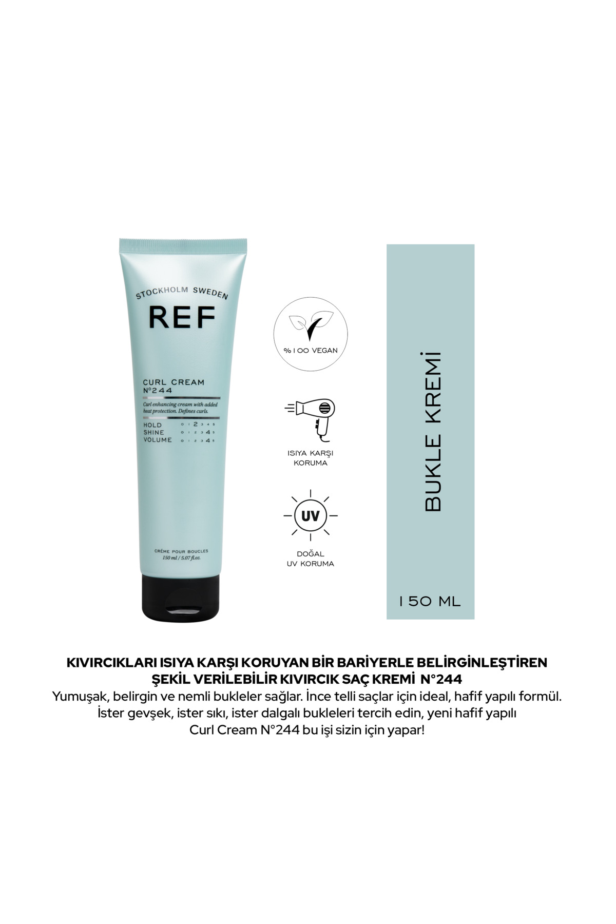 Curl Cream N°244 150 Ml Isı Koruyucu Bukle Kremi — REF31125 — تصویر 2 از 5
