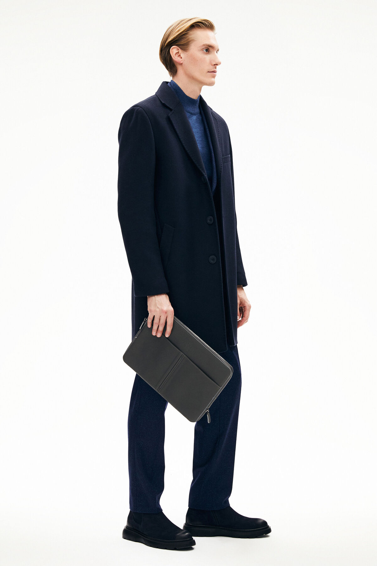 W Collection Lacivert Palto görsel 5