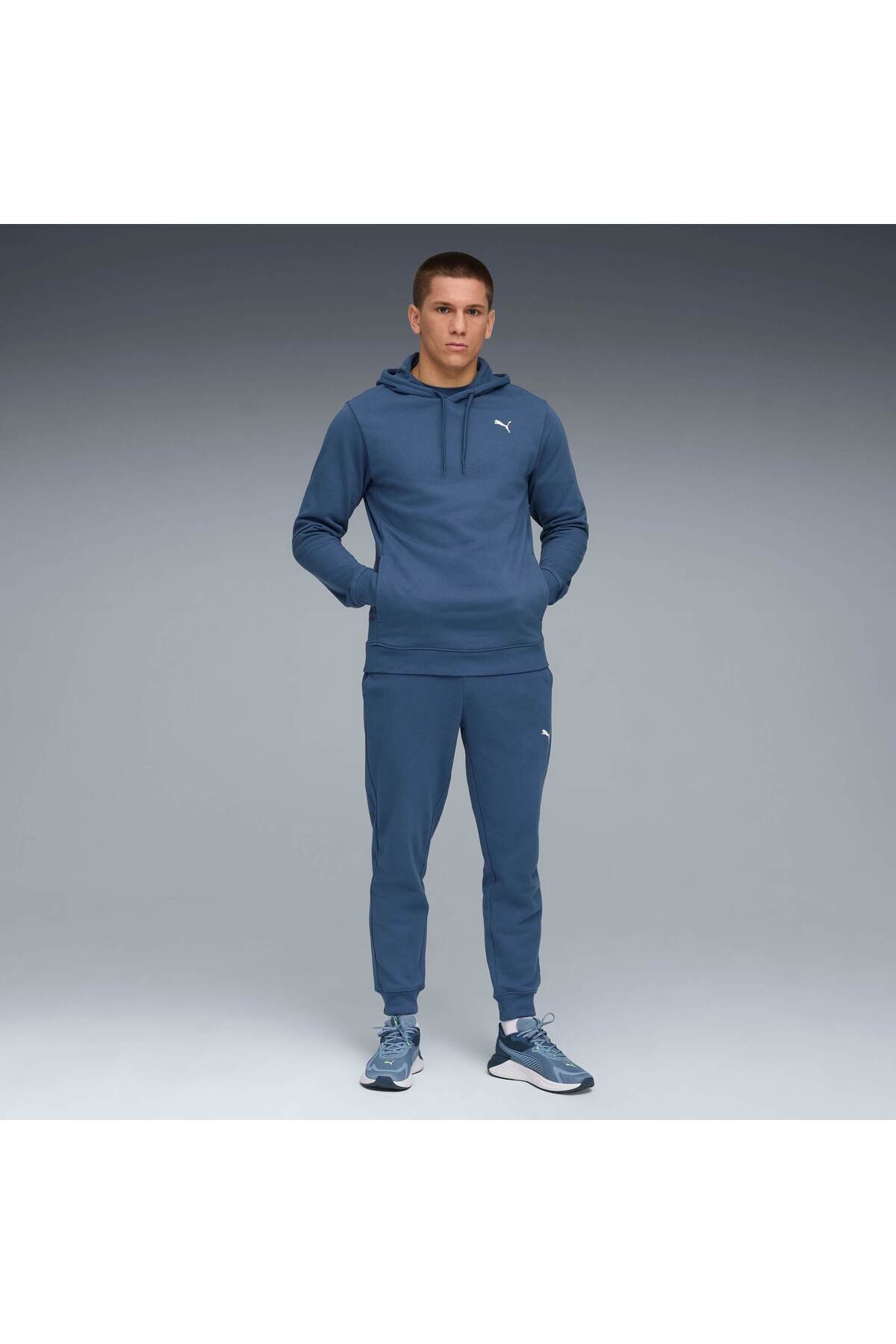 Puma TAD ESSENTIALS Erkek French Terry Kapüşonlu SWEATSHIRT görsel 2