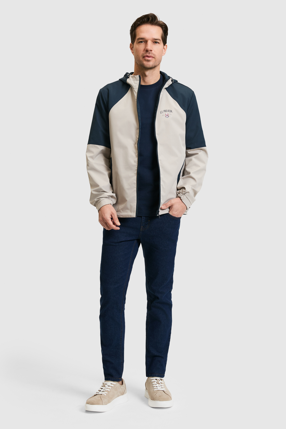 U.S. Polo Assn. Erkek Açık Gri Mont 50318834-VR001 görsel 6
