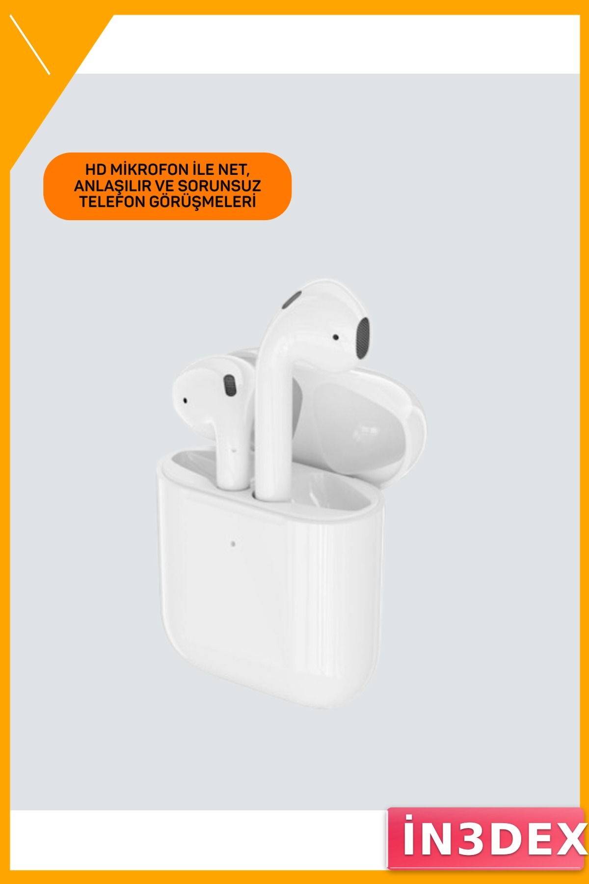 TWS Dokunmatik Kablosuz Kulaklık Gürültü Önleyici Stereo Ses iPhone Uyumlu