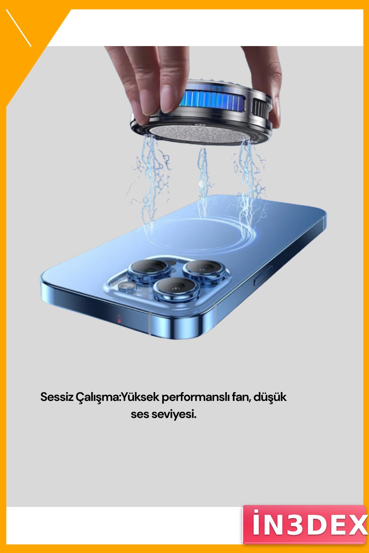 RGB Fanlı Telefon Soğutucu Sessiz Tüm Modeller Uyumlu