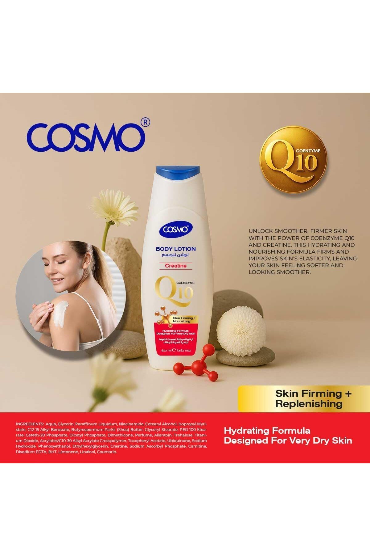 cosmo body l carnitine CD Cosmo Designs Cosmo Skin Care Coenzyme Q10 Creatine Body Lotion 400ml, Firming & Hydrating, Moisturizer For Dry Skin, Nourishing, Elasticity Boosting, Fast Absorbing, Light ... cosmo body l carnitine CD Cosmo Designs Cosmo Skin Care Coenzyme Q10 Creatine Body Lotion 400ml, Firming & Hydrating, Moisturizer For Dry Skin, Nourishing, Elasticity Boosting, Fast Absorbing, Light ...