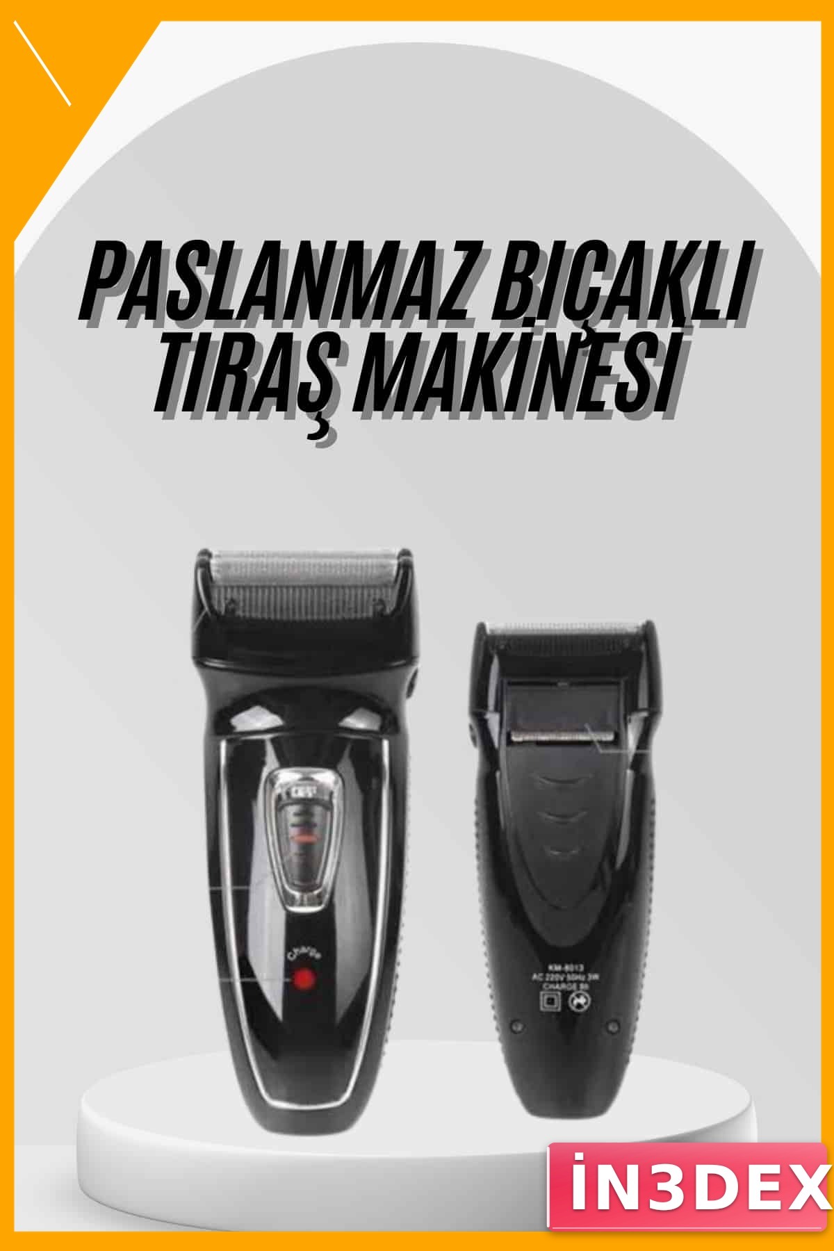 Kablosuz Folyo Sakal Kesme Makinesi Çift Başlıklı Yıkanabilir