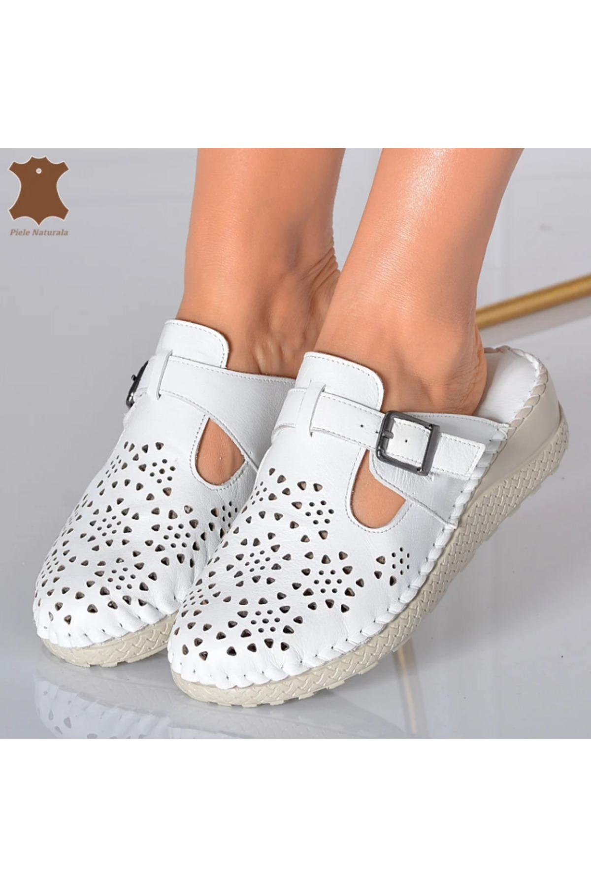 Orthopedic Genuine Leather Mother Slipper Suitable for Heel Spur and Bone Protrusion