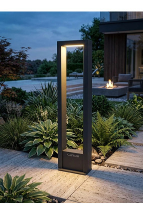 KUANTUM BN-9 Bollard Bahçe Aydınlatma 3000K ANTRASİT (TEKSTURE)