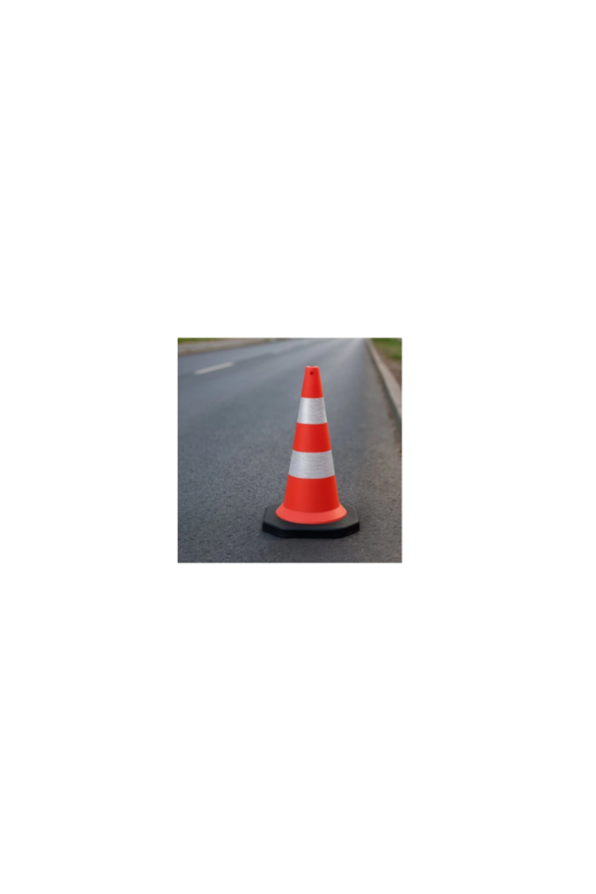 75 cm PVC Trafik Konisi | Ağırlıklı – Çift Reflektifli 2