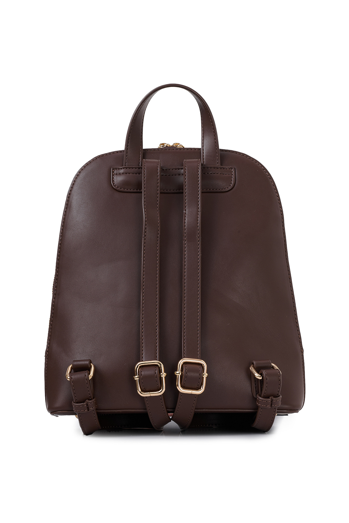 Pierre Cardin Kahve Lazer Kesim Logolu Kadın Çantası - 25x29 cm Çift Bölmeli Şık Sırt Çantası görsel 7
