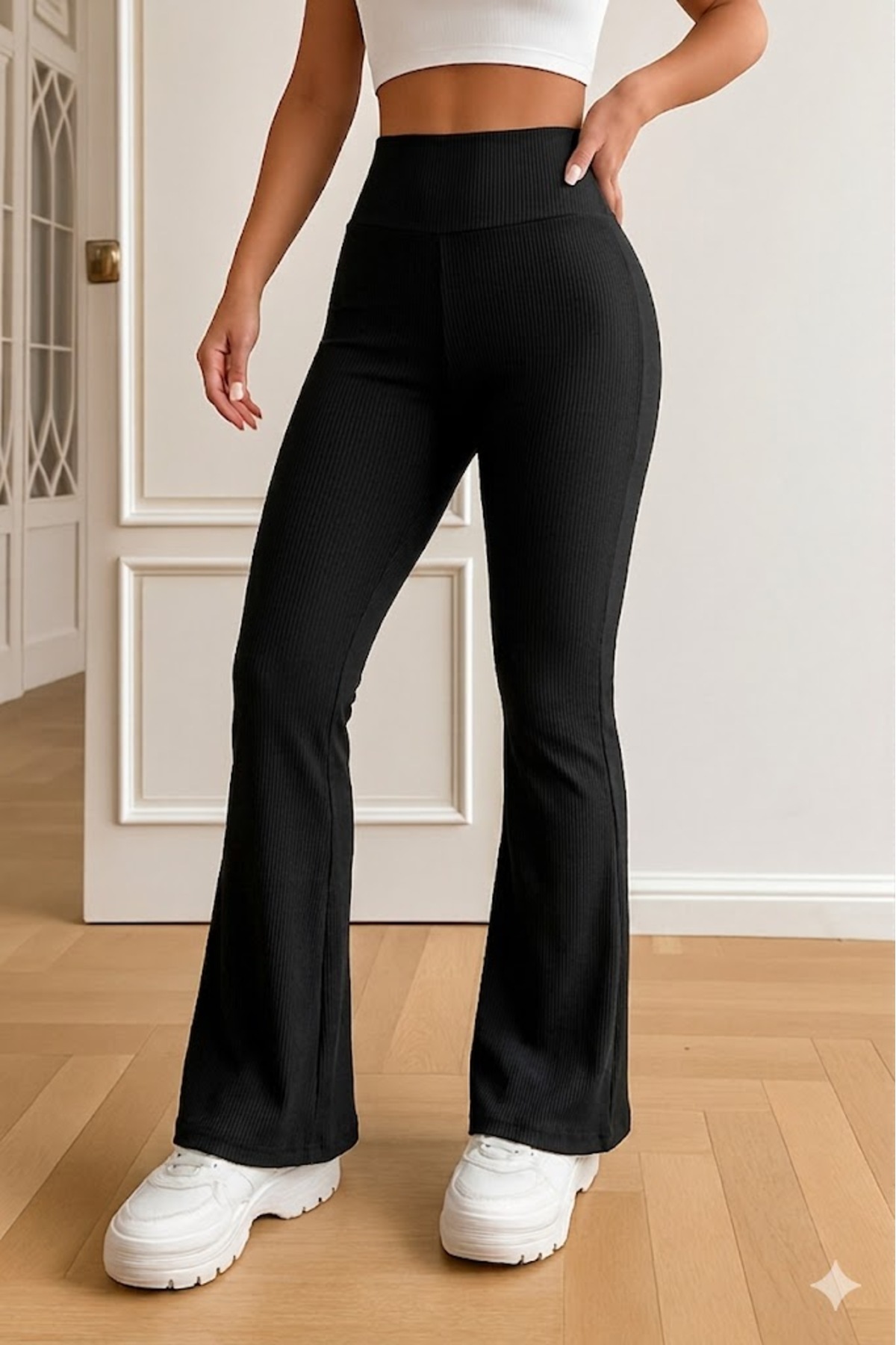 CRNSSWİMWEAR Pantaloni strâmți de damă, spanieni, din material de vară, cu ta...