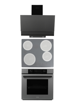Alveus Shadow Gri Elektrikli 3'lü Cam Dijital Ankastre Set (3000-VİTRO-MFA627)