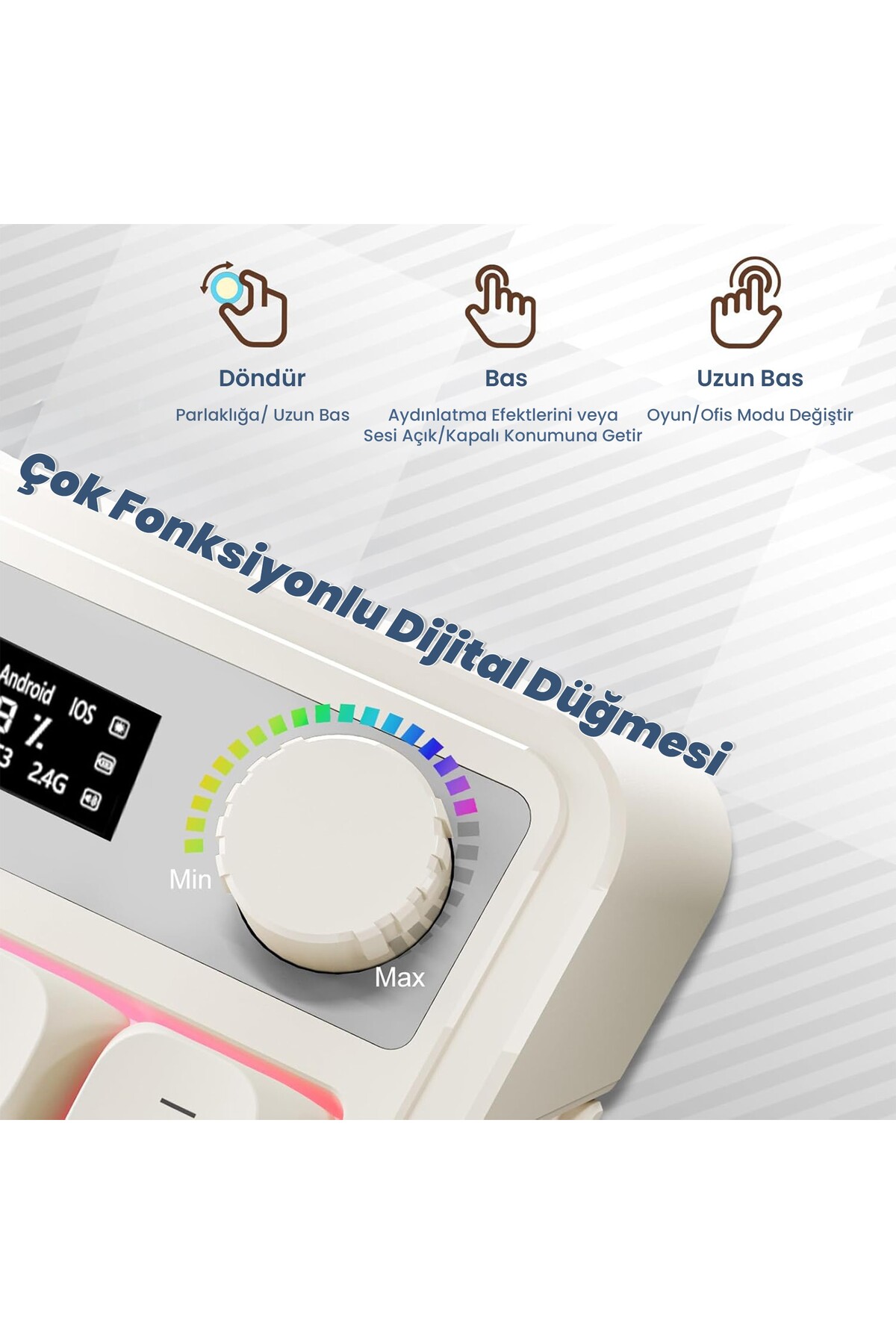 کیبورد بی‌سیم ماکرو ترکی S99 Pro Retro RGB Gaming 3 مدلی بلوتوث/2.4GHz/USB-C لاجوردی