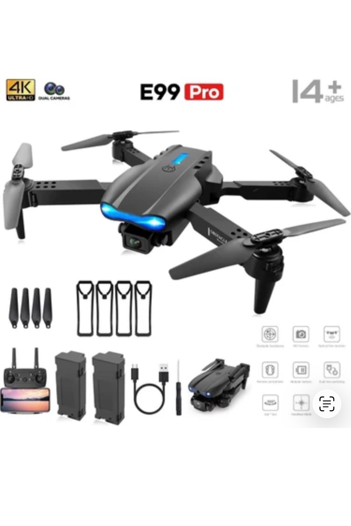 instatech E99 Pro Drone Çif Bataryalı Çantalı