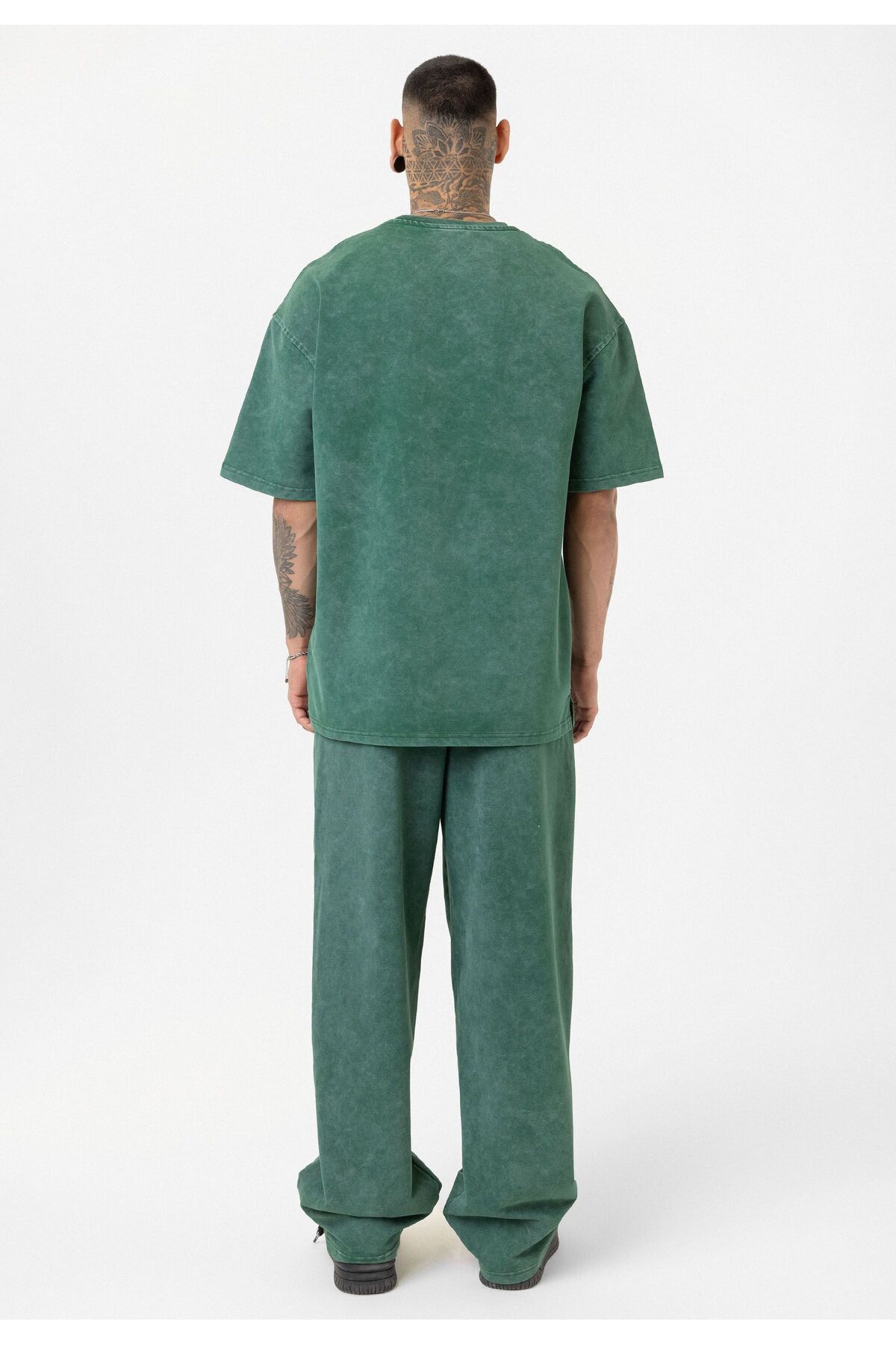 Yıkamalı Oversize Eşofman Takım — سبز DND_V90-01 — تصویر 4 از 6