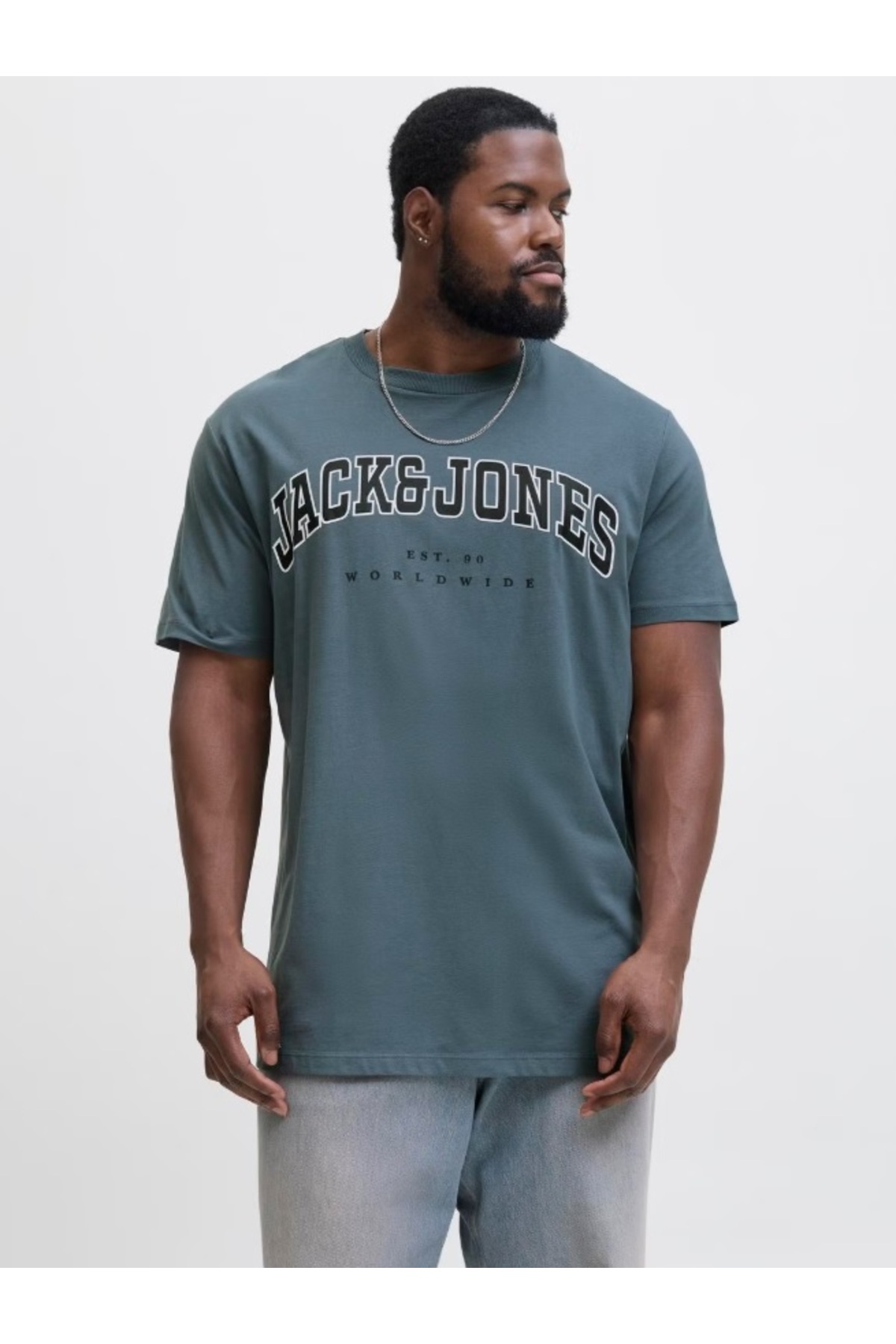 تی‌شرت آستین کوتاه یقه گرد سایز بزرگ - Caleb جک اند جونز تی شرت بزرگ سایز Jack & Jones