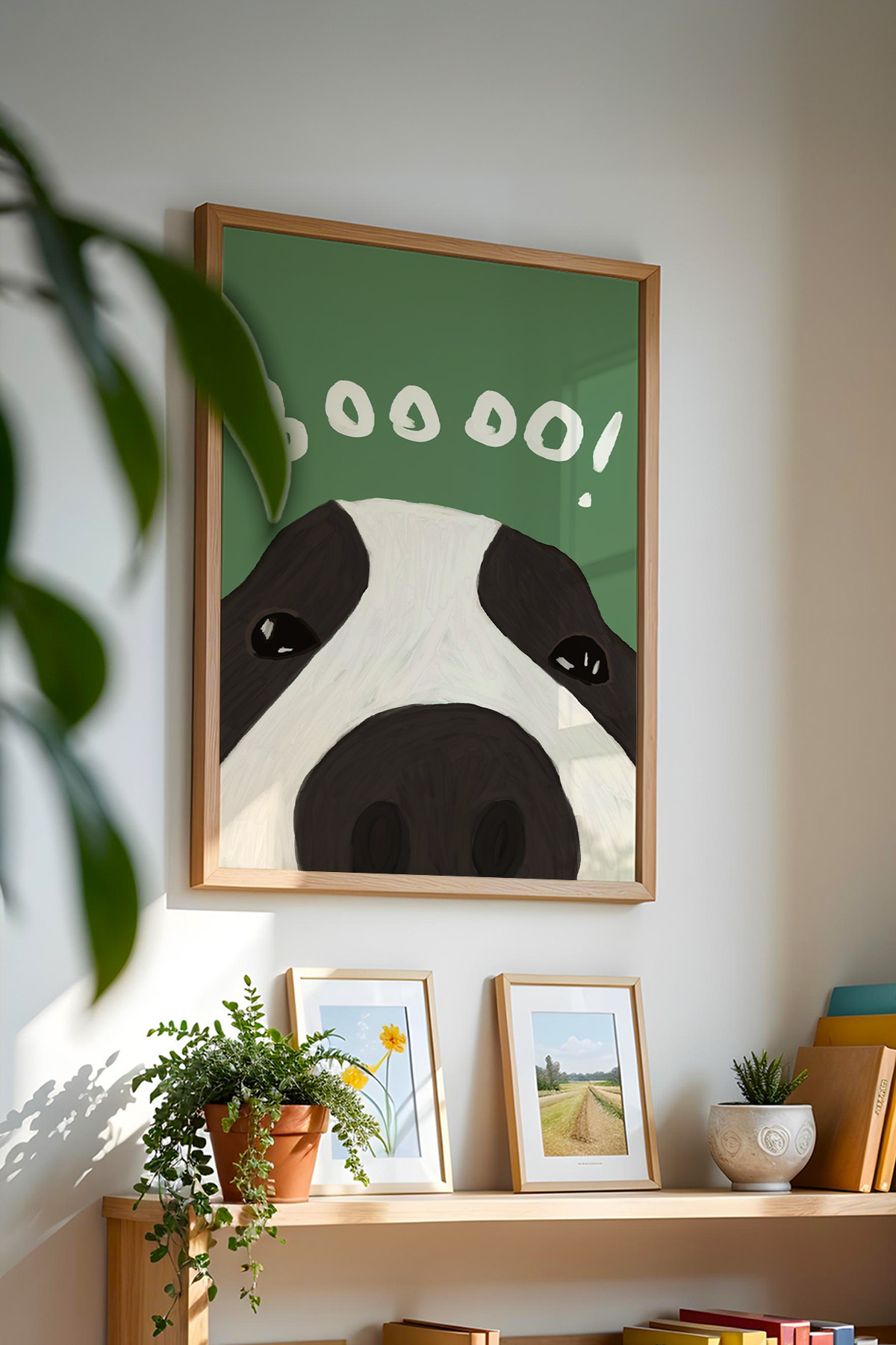 Sevimli Köpek Poster Mizahi Modern Duvar Dekoru Çerçevesiz