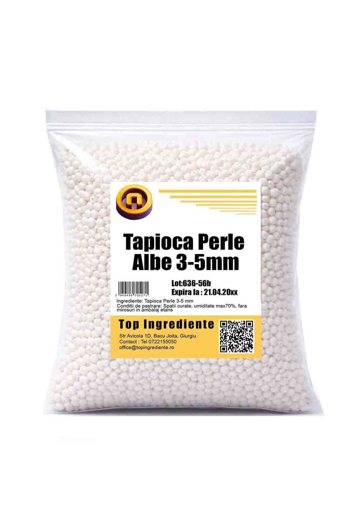 Top Ingrediente Бели перли от тапиока 3-5 мм - 500гр