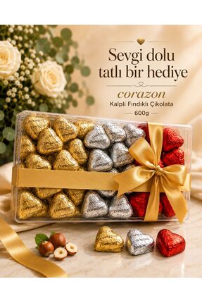 TAYAŞ Corazon Kalpli Fındıklı Çikolata 600 G Kutulu