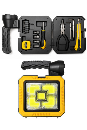 TAREZ GP-615 Güneş Enerjili Şarjlı LED Kamp Lambası Takım Setli Solar El Fene...