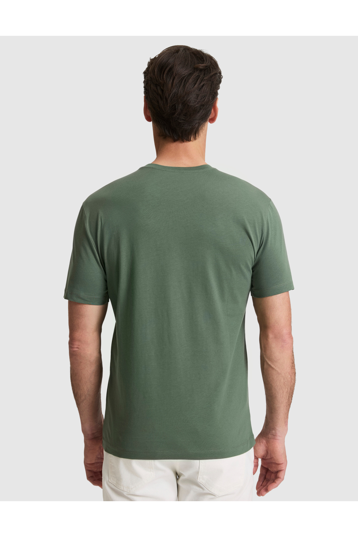 Pierre Cardin Haki Regular Fit %100 Pamuk Bisiklet Yaka Tişört 50327871-VR027 görsel 5