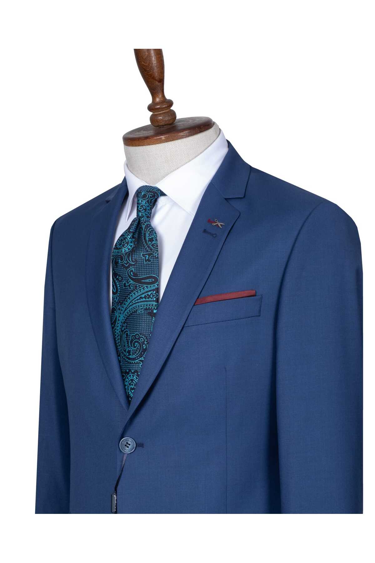 کت و شلوار مردانه Slim Fit — سرمه‌ای 47-mr-21-C422 — تصویر 4 از 4