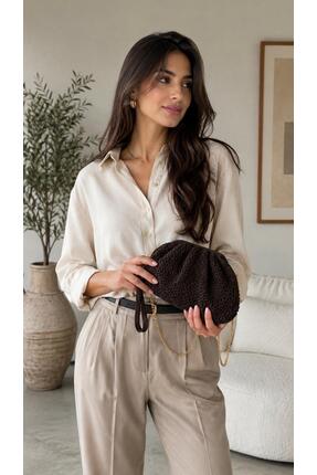 Zarena Official Sahara Knit - Kadın Burslu Örgü Zincirli El Ve Omuz Çantası