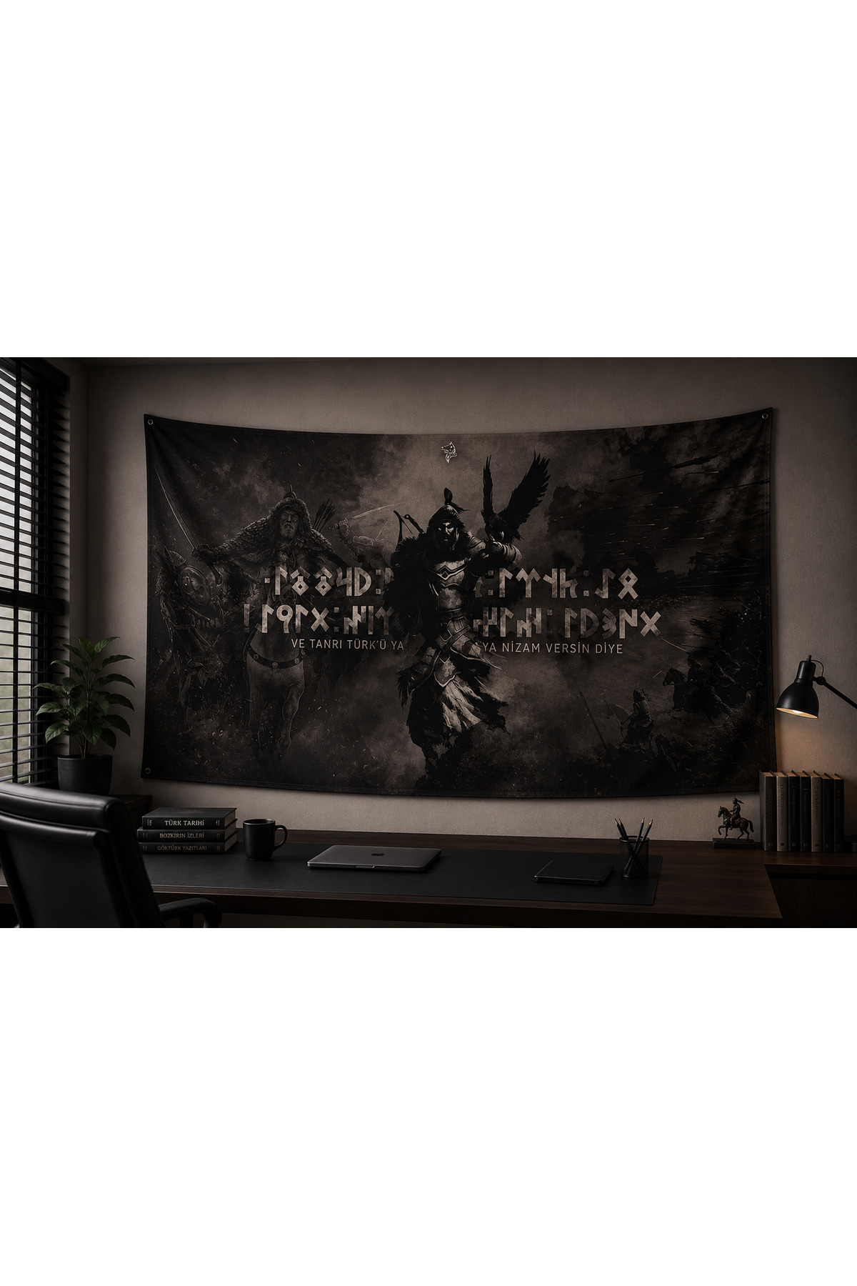 Göktürk Themed Wall Covering First Class Fabric and Printing