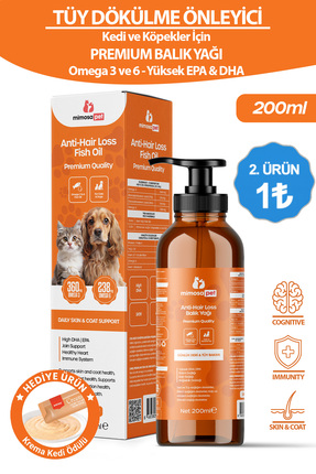 Mimosa Pet Kedi ve Köpekler İçin Tüy Dökülmesini Önleyici Omega 3-6 Premium B...