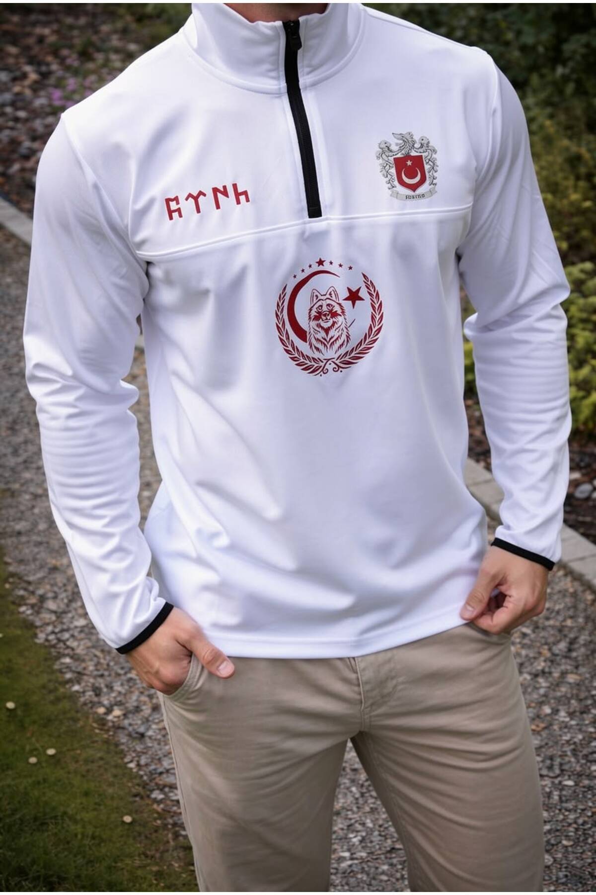 Türkiye Bozkurt Baskılı Özel Tasarım Sweatshirt — سفید TÜRKBZKRT — تصویر 2 از 4