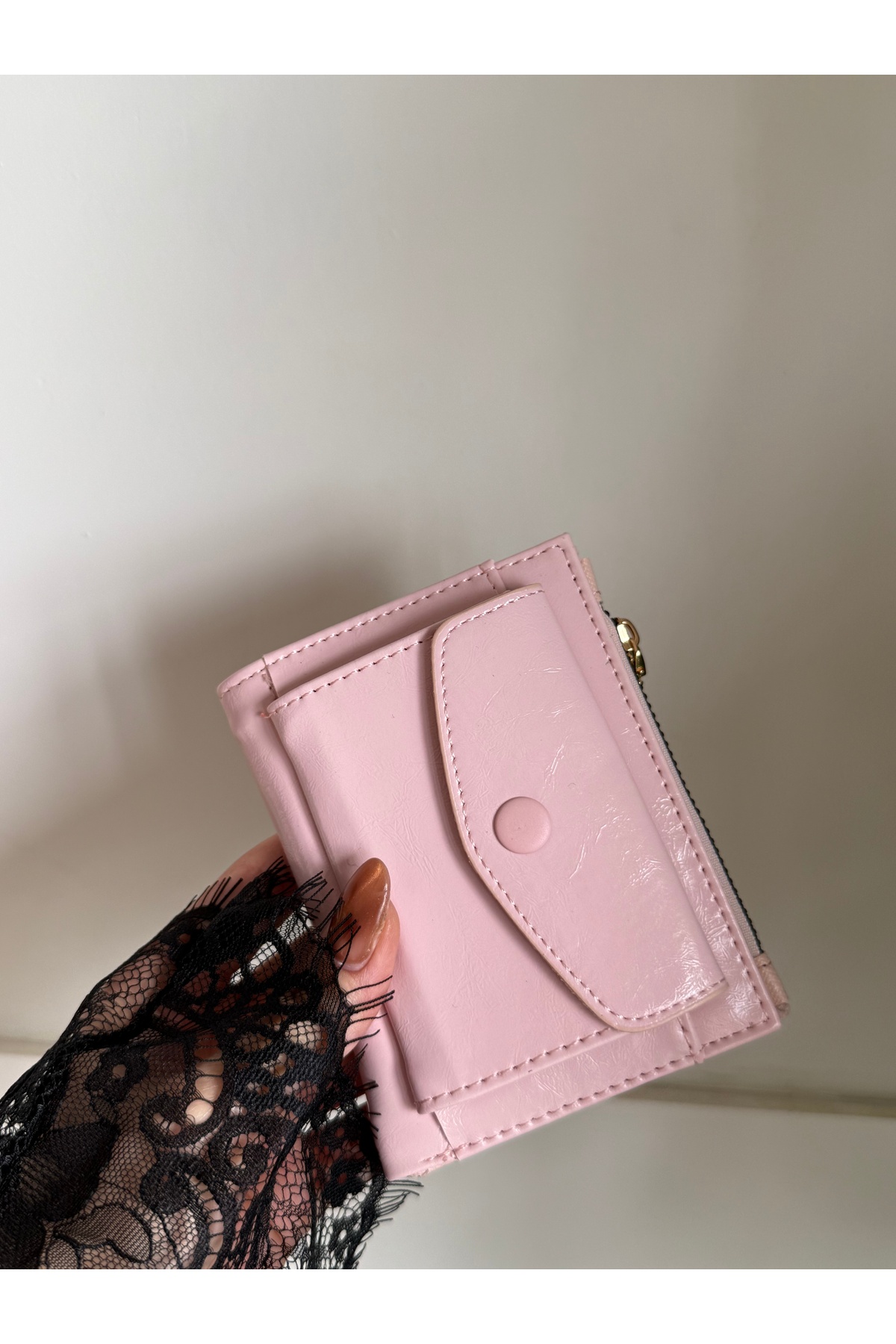 lalettobags Kadın Çıtçıt Detaylı Cüzdan
