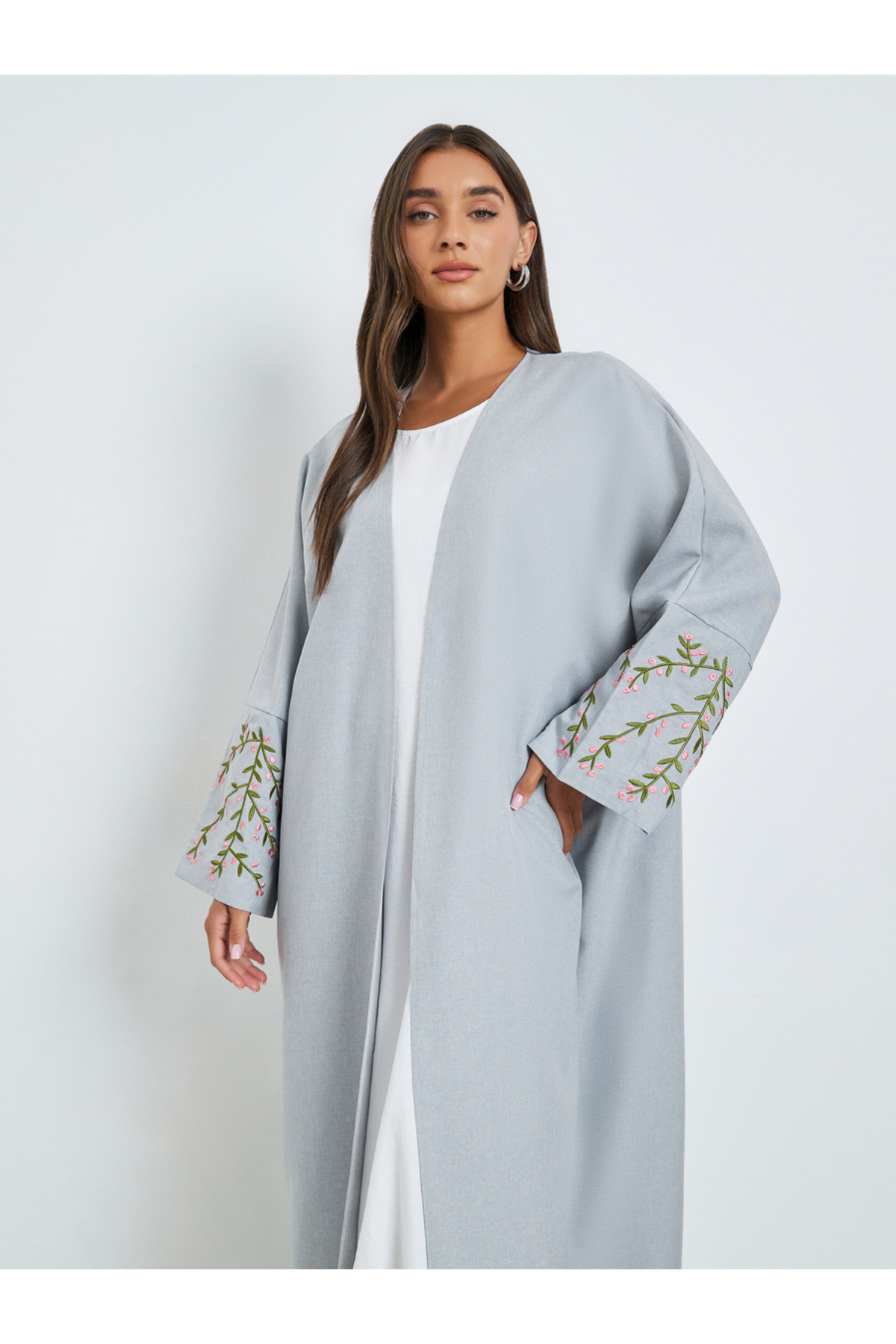 عباية رمادية نسائي
