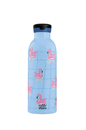 Mamawata Flamingos Pipetli Çocuk Termos Matara 470 ml Paslanmaz Çelik Sızdırm...