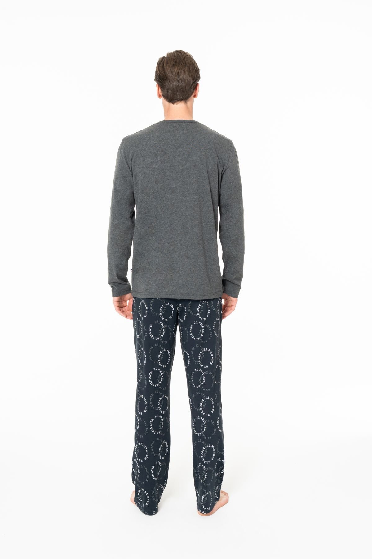 ست پیژامه و لباس خواب مردانه یقه گرد | یو اس پولو U.S. Polo Assn. 50318609 TR - تصویر 2