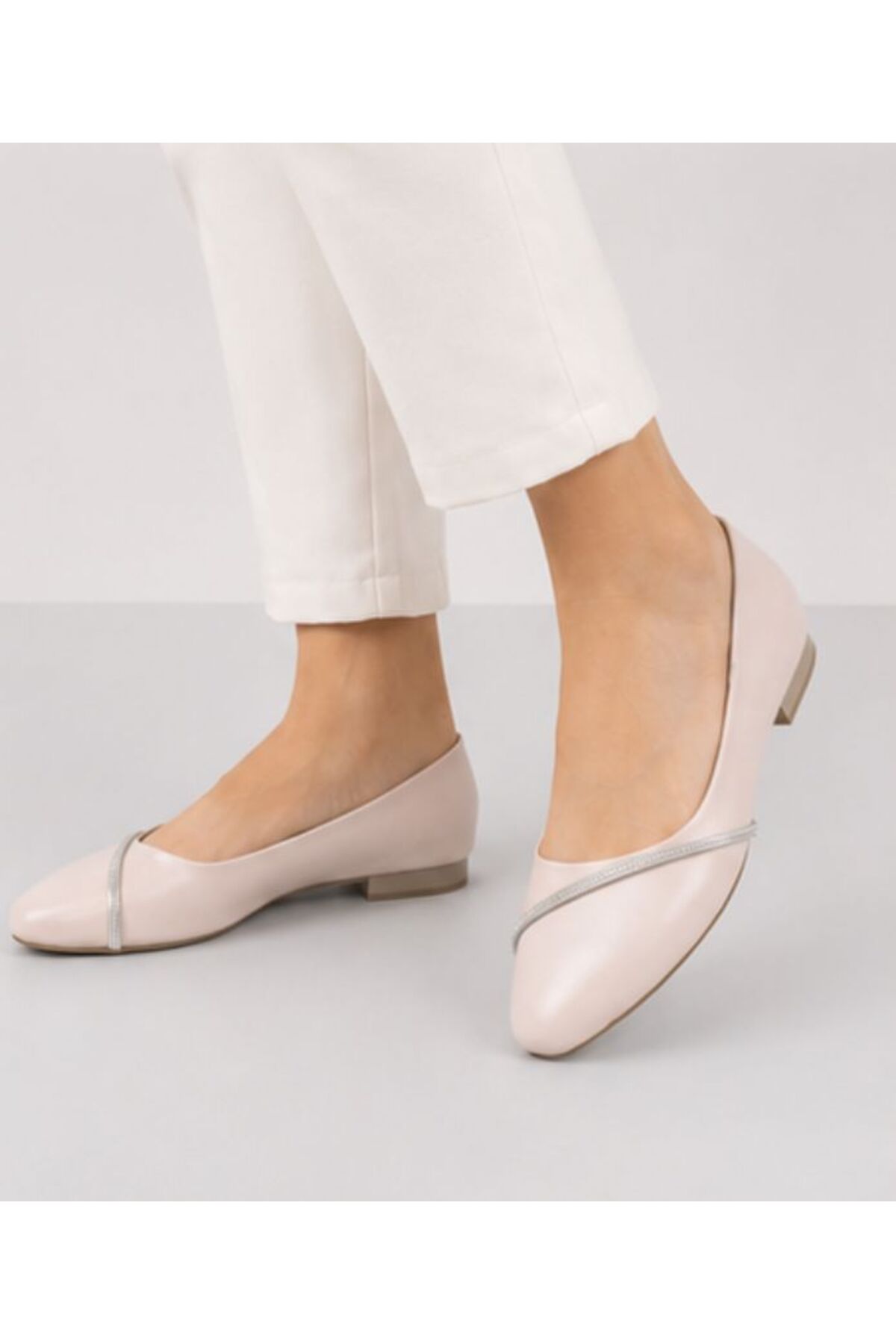 lamiashoes Kadın Taşlı Babet Büyük Ayak 43 Numara görsel 4