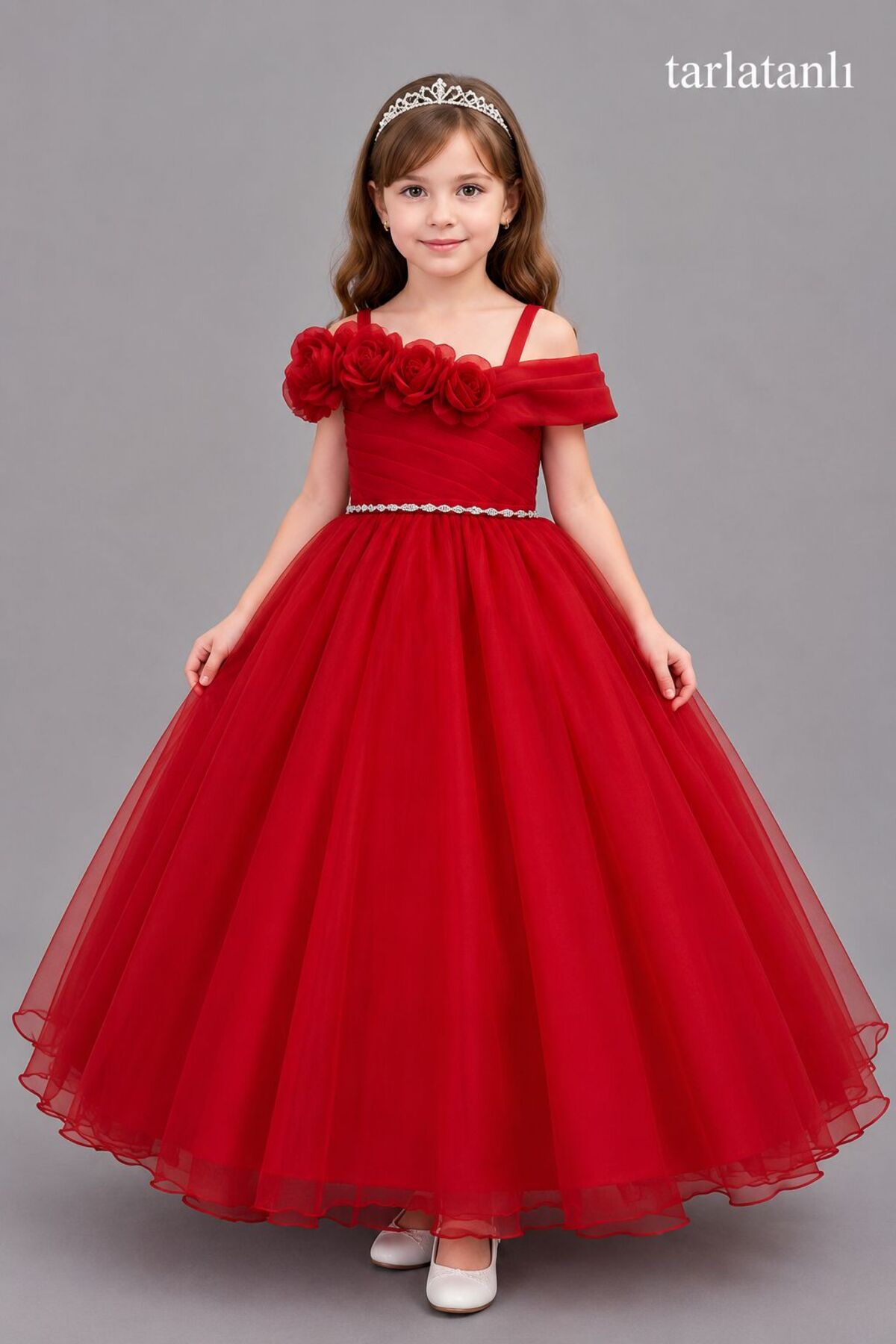 GLY STORE KIZ ÇOCUK KAROLİN TARLATANLI GELİNLİK ABİYE & GELİNLİK