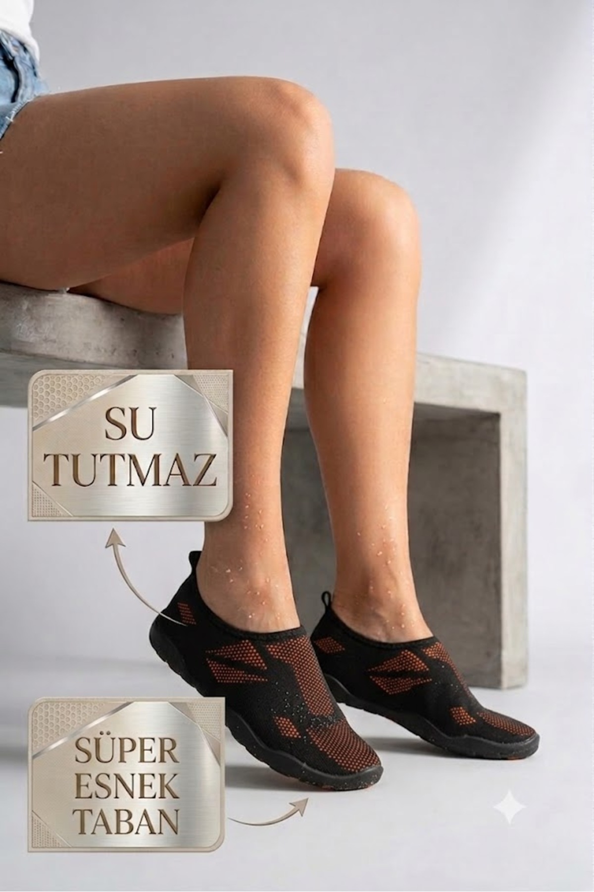 Behtah Kundura Yazlık Unisex Rahat Poli Taban Plaj Havuz Deniz Ayakkabısı Hac Umre Tavaf