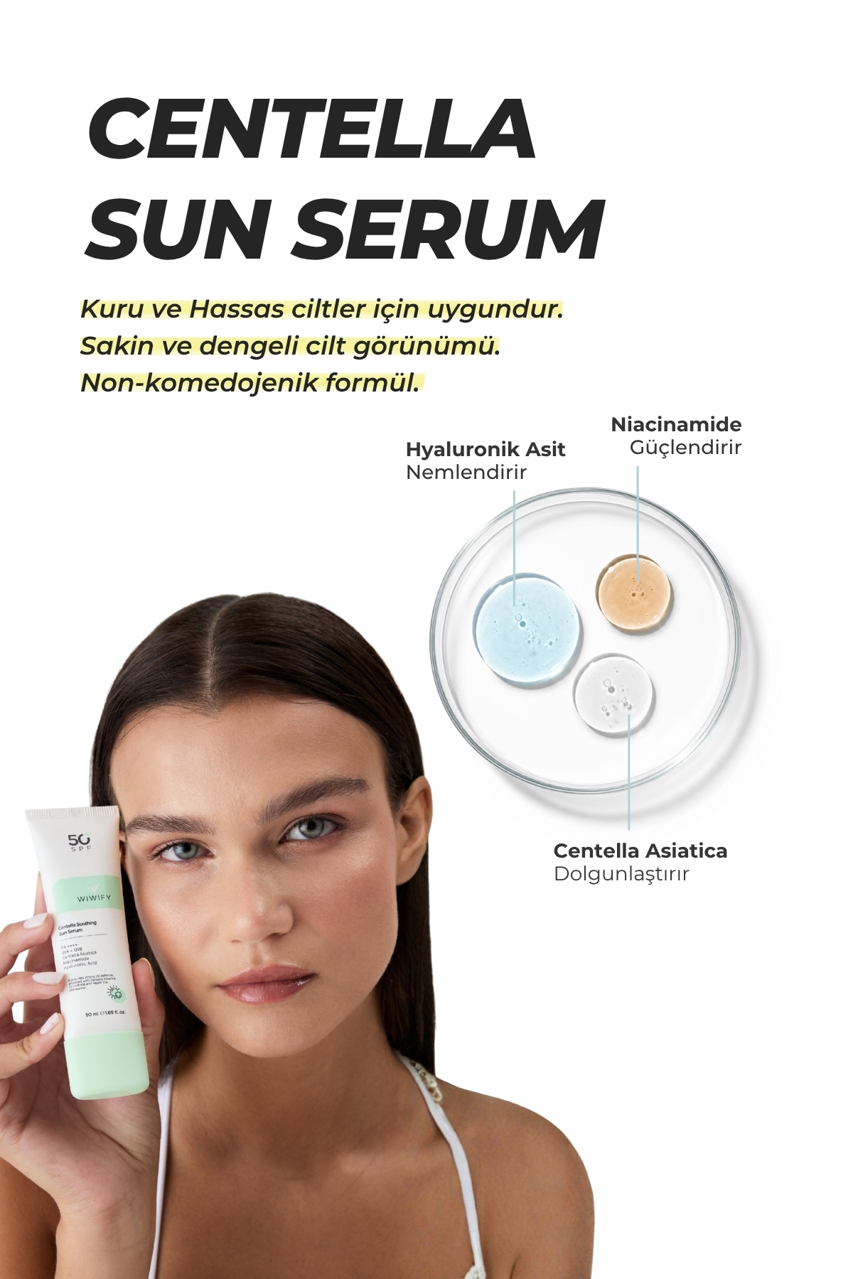 Yoğun Nem & Yatıştırma Seti, Nemlendirici + Güneş Koruyucu |Centella Asiatica, Niacinamide, Baobab — 211 — تصویر 5 از 5