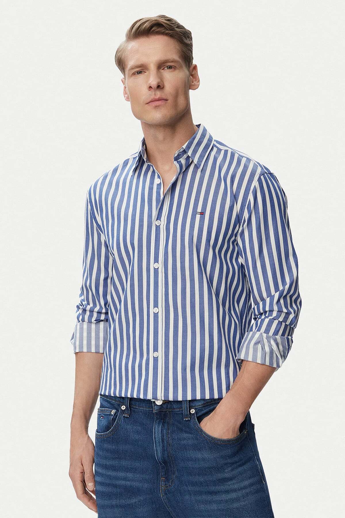 پیراهن مردانه - DM0DM23414 تامی جینز پیراهن Tommy Jeans