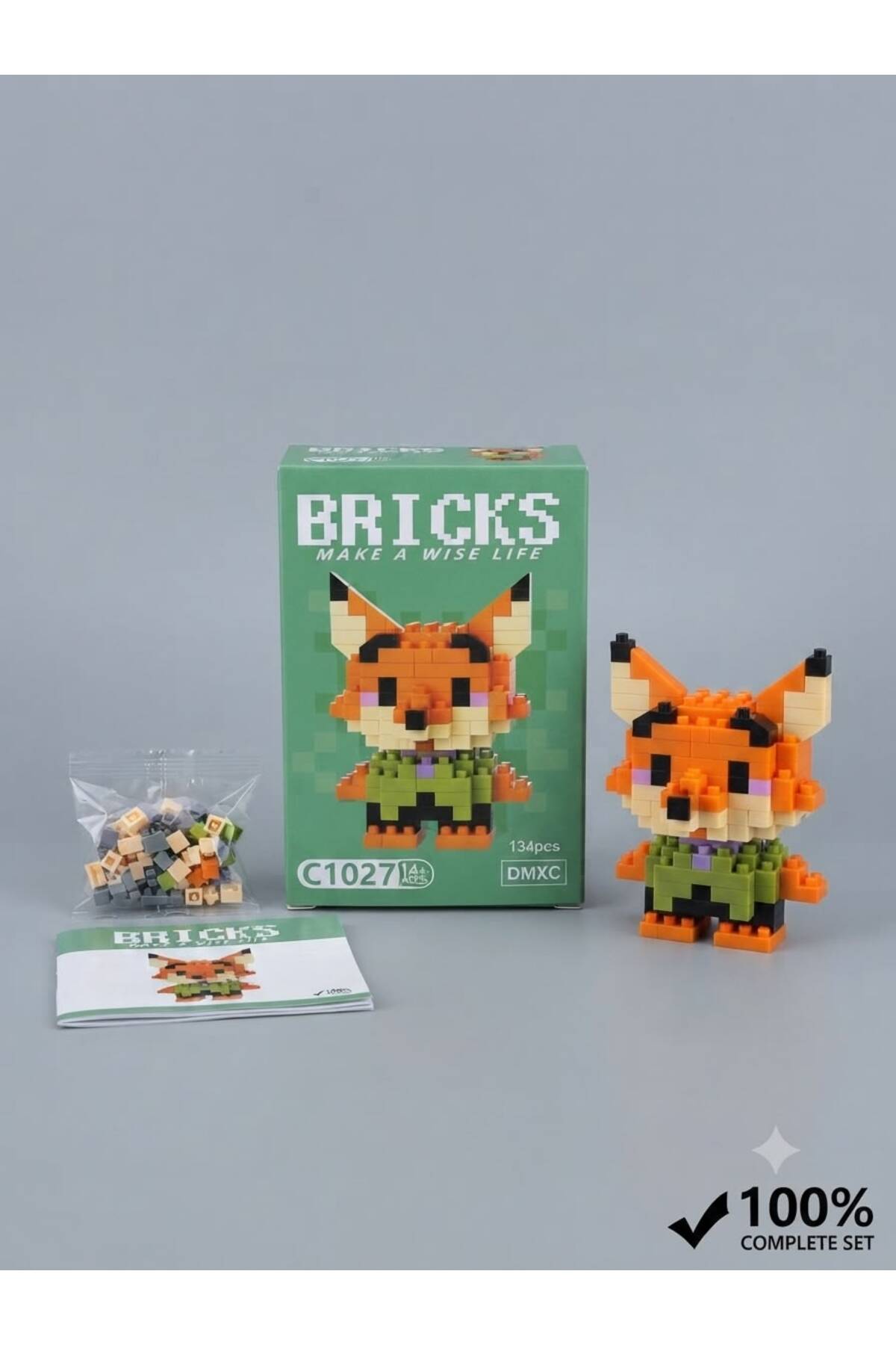 VEROKSA BRİCKS Yapım Seti - Nick Wilde Modeli - 134 Parça