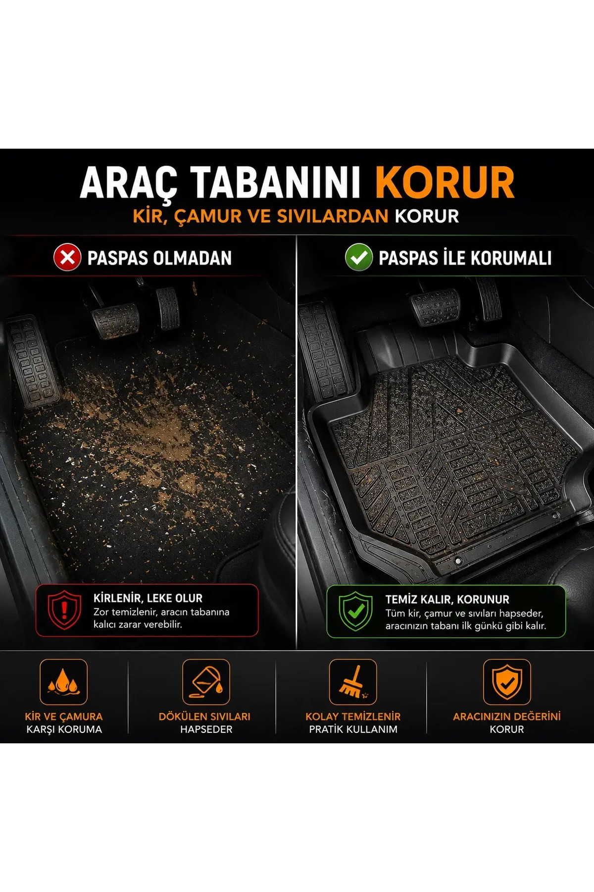 پکیج فرش خودرو 4D پرمیوم مناسب برای هیوندای گتز (ساختار قابل برش یونیورسال)