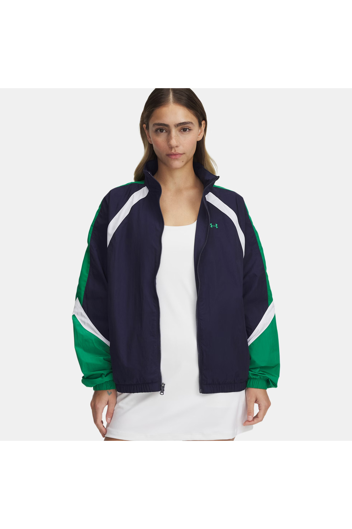 Under Armour Icon Crinkle Track Kadın Lacivert Ceket