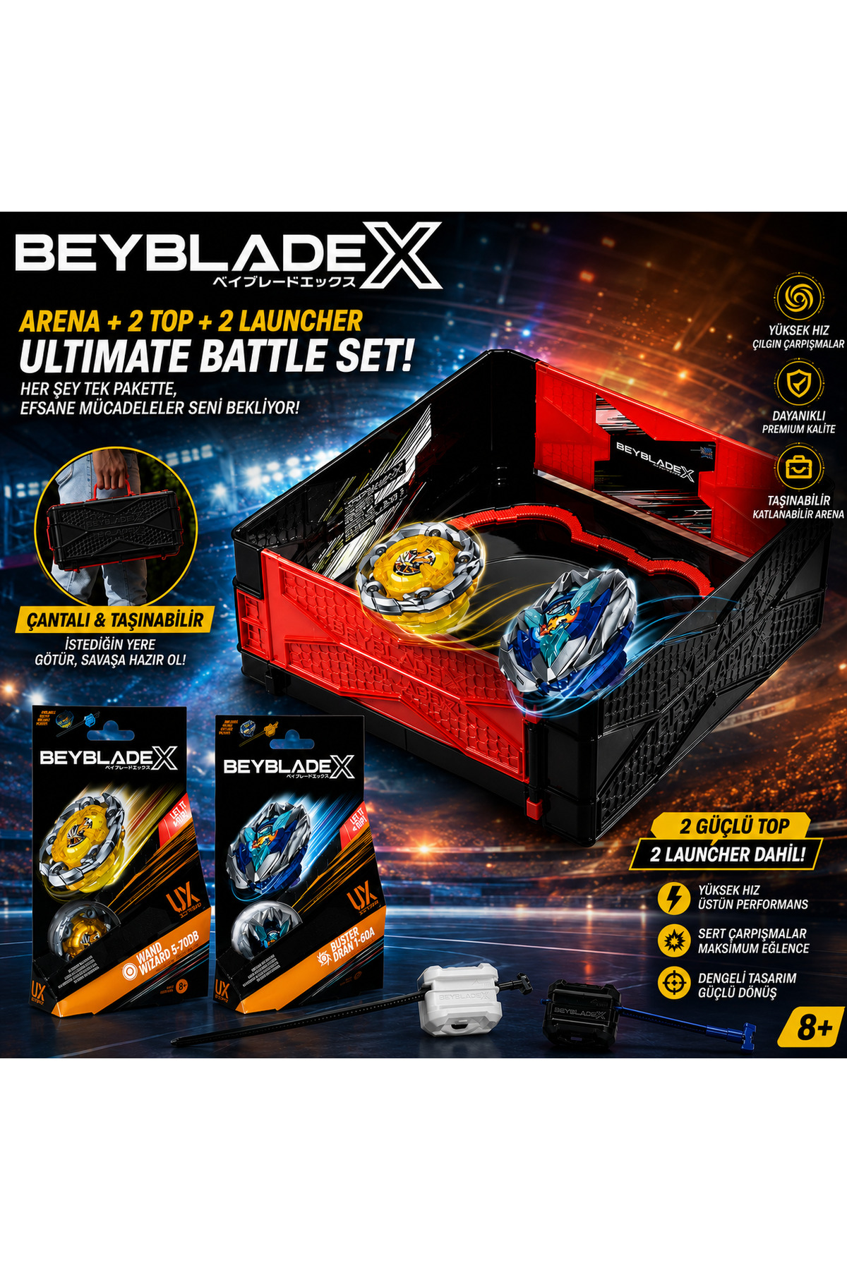 Cici Oyuncak Beyblade X Ultimate Savaş Arenası Seti Wand Wizard