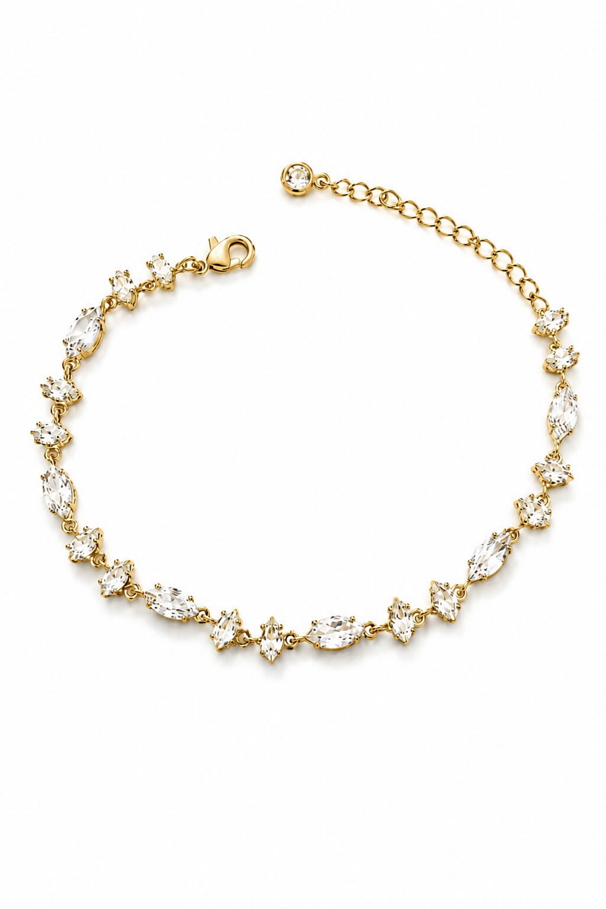 Steel Aisha Bracelet Marquise Stone Waterway Bracelet 17+5cm